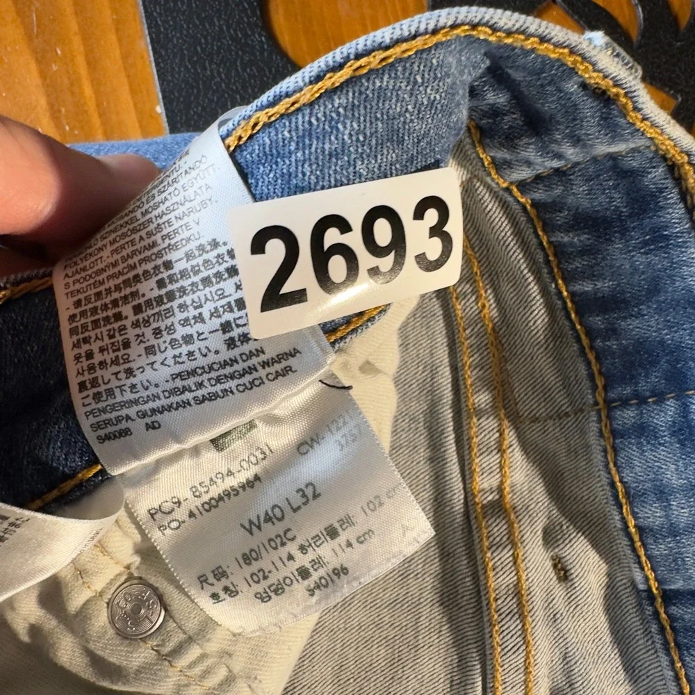 Levi's 541 Athletic Taper Jeans Mens 40x32 Blue Baggy Casual Streetwear‎ Denim